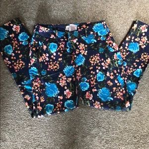 Merona Floral Cropped Pants